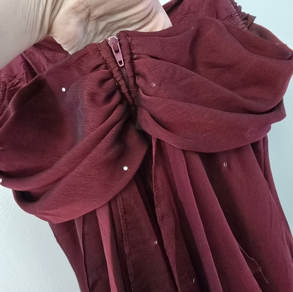 Vintage Betsy Adam Prom Dress Maxi Gown 12 Red Goth 90s Y2K Whimsigoth Vampy - Picture 6 of 12